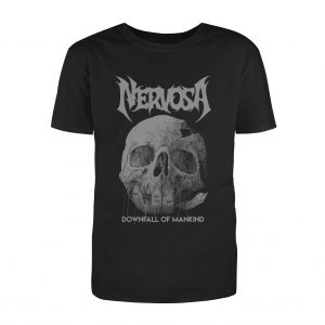 Nervosa · Downfall of mankind skull · Camiseta